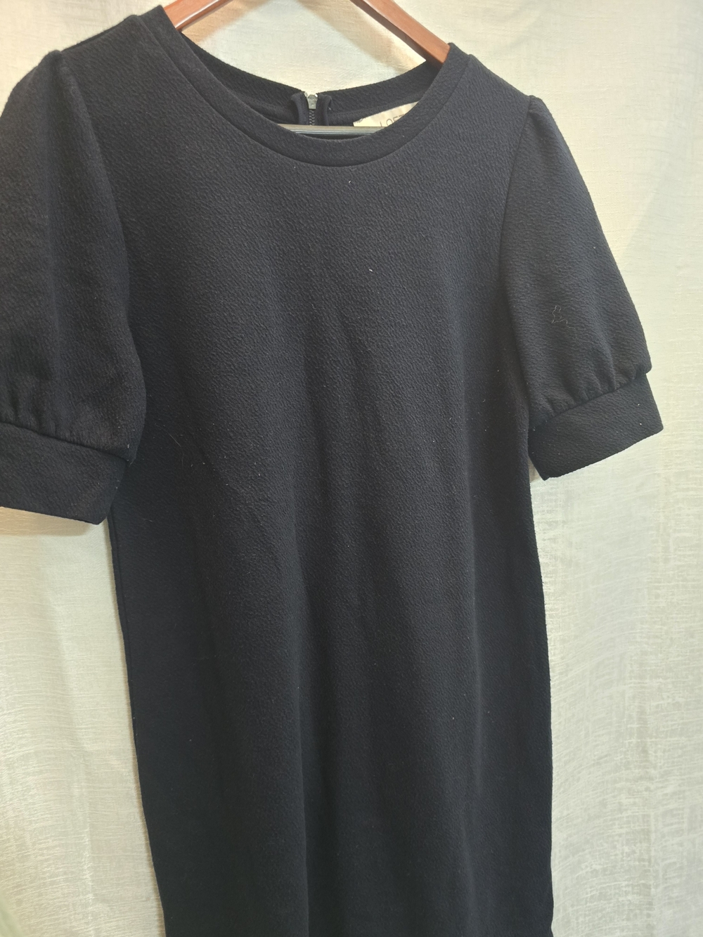 LOFT Midi Dress with Puff Short Sleeves